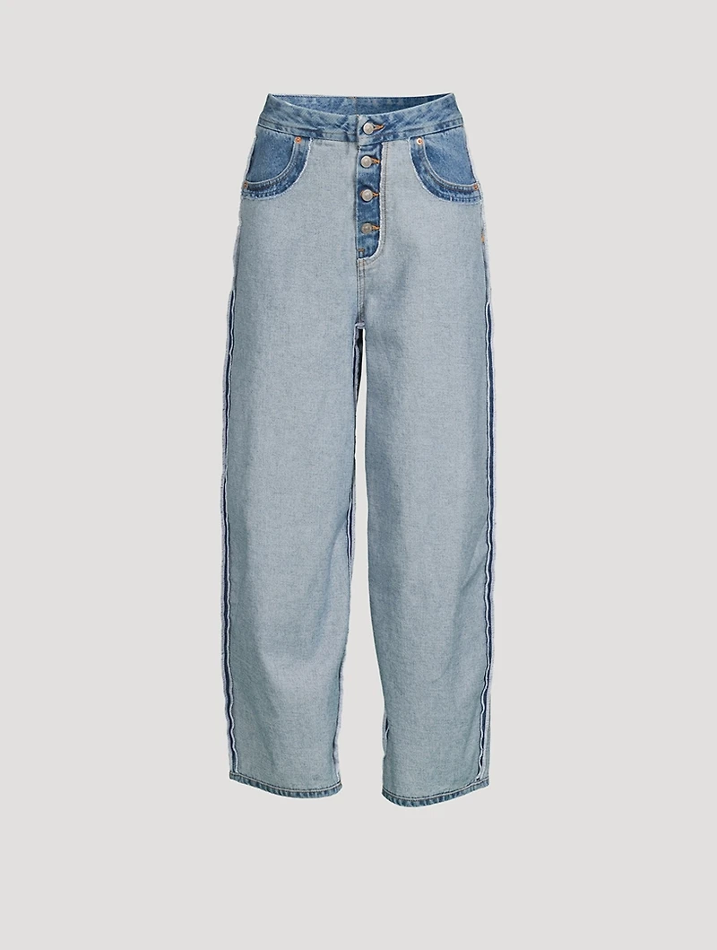 Inside Out Wide-Leg Jeans