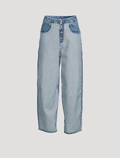 Inside Out Wide-Leg Jeans