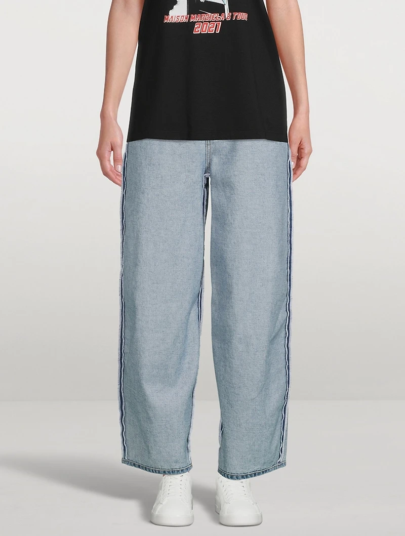 Inside Out Wide-Leg Jeans