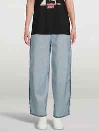 Inside Out Wide-Leg Jeans