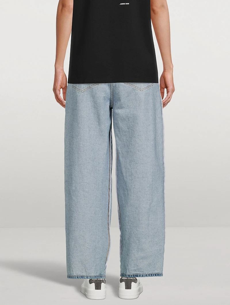 Inside Out Wide-Leg Jeans