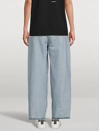 Inside Out Wide-Leg Jeans