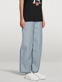 Inside Out Wide-Leg Jeans