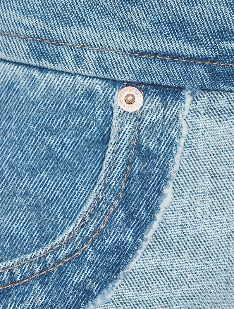 Inside Out Wide-Leg Jeans