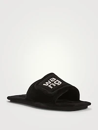 Lana Padded Velour Logo Slippers