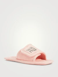 Lana Padded Velour Logo Slippers