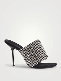 Sienna Crystal Heeled Mule Sandals