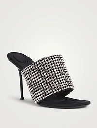 Sienna Crystal Heeled Mule Sandals