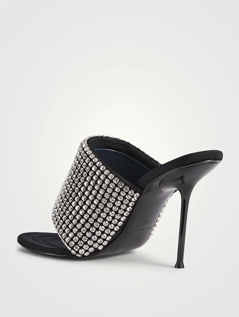 Sienna Crystal Heeled Mule Sandals