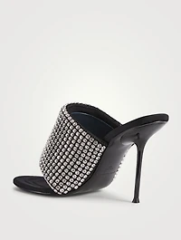 Sienna Crystal Heeled Mule Sandals