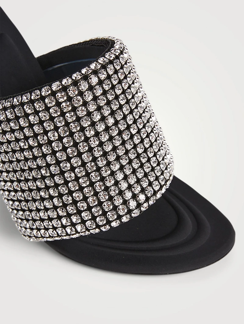 Sienna Crystal Heeled Mule Sandals
