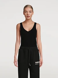 Cashmere V-Neck Tank Top