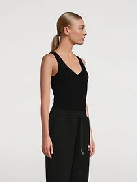 Cashmere V-Neck Tank Top