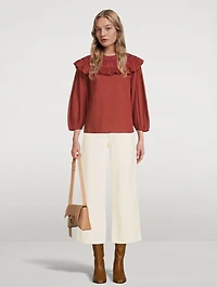 Pamela Organic Cotton Ruffle Blouse