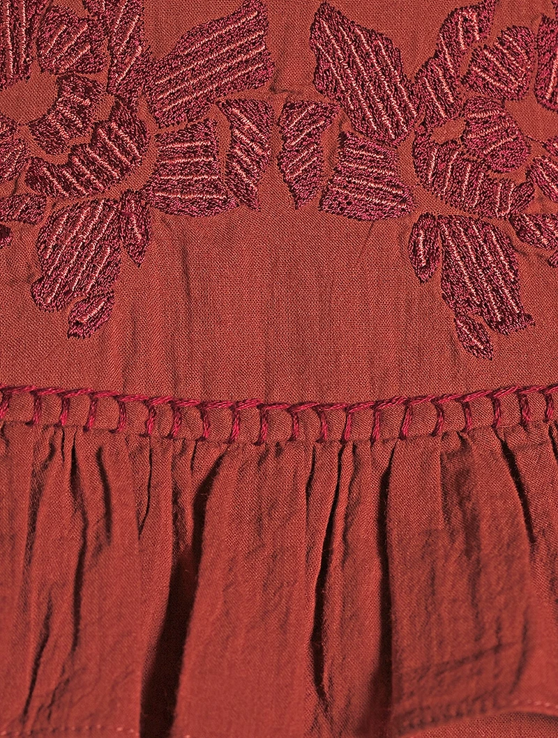 Pamela Organic Cotton Ruffle Blouse