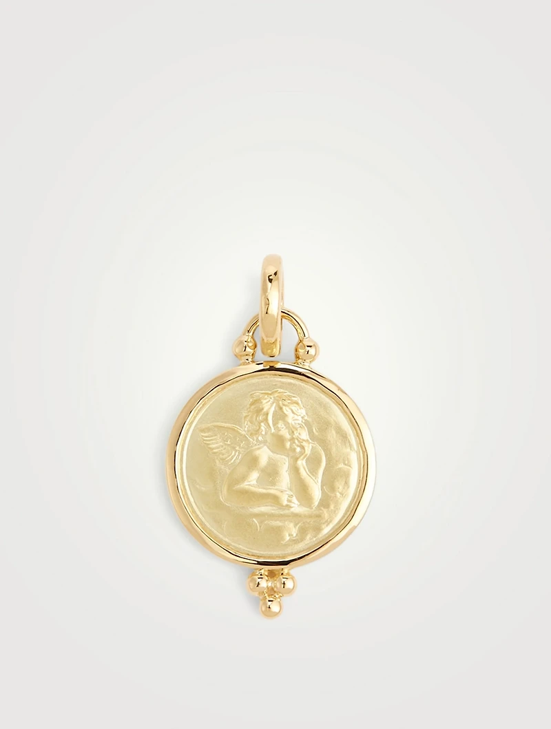 18K Gold Angel Pendant