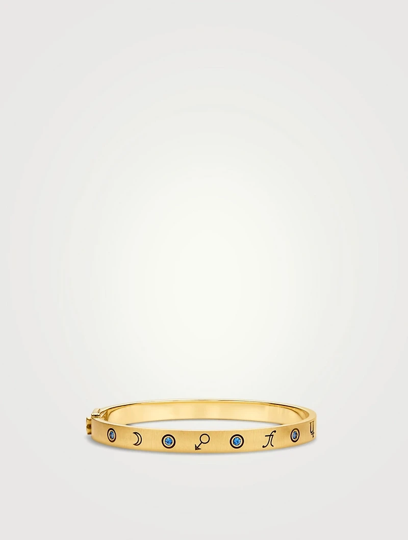 18K Gold Astrid Bracelet With Blue Sapphire And Diamonds