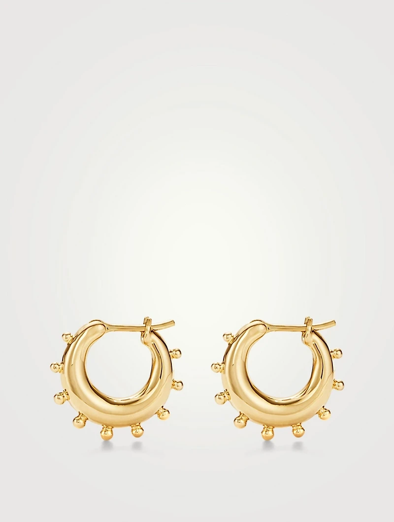 18K Gold Yoga Hoop Earrings