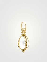 18K Gold Astrid Crystal Amulet Pendant With Diamonds