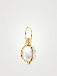 18K Classic Rainbow Crystal Amulet With Sapphire
