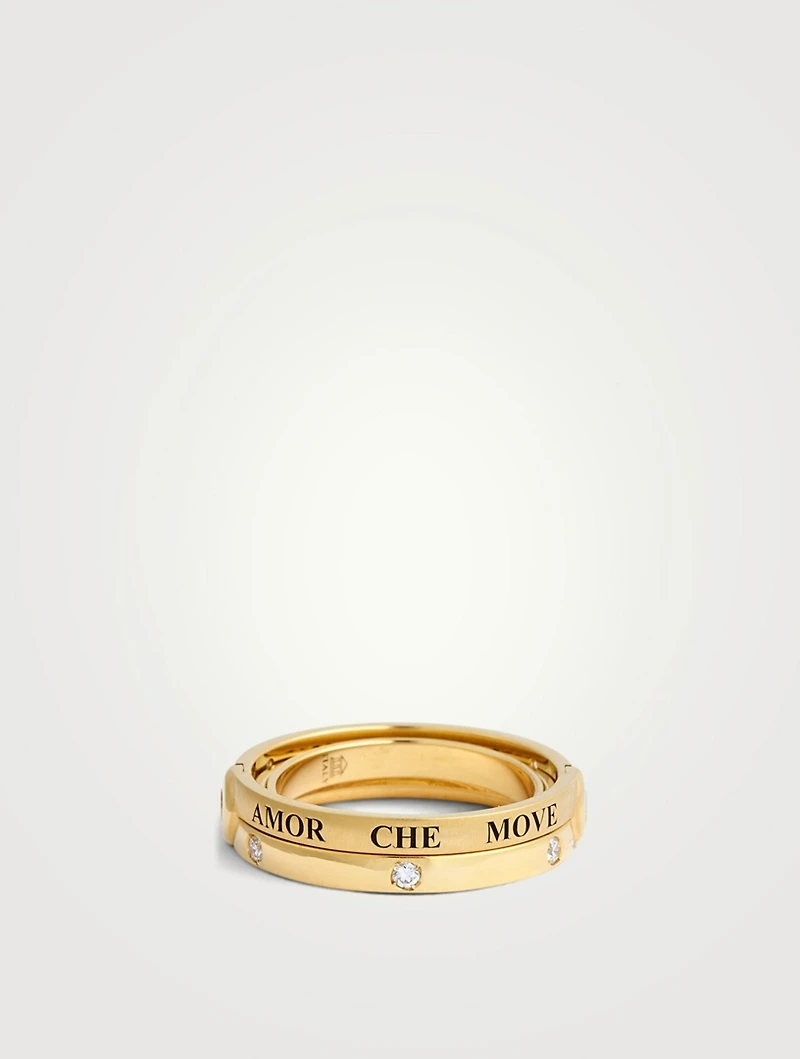18K Gold Astrid Ring With Diamonds