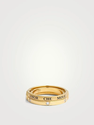 18K Gold Astrid Ring With Diamonds