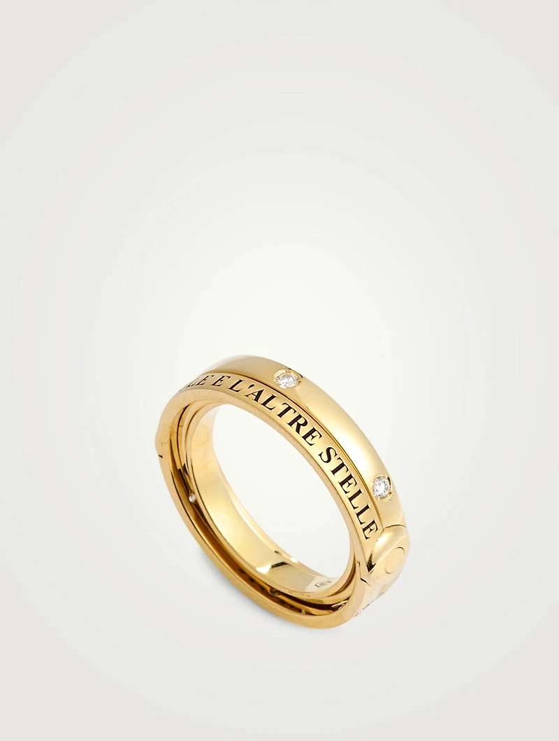 18K Gold Astrid Ring With Diamonds