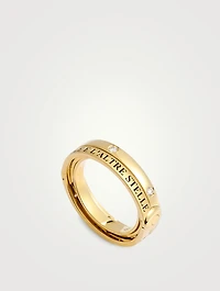 18K Gold Astrid Ring With Diamonds