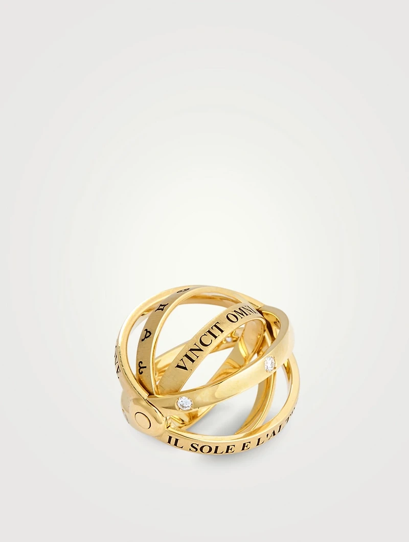 18K Gold Astrid Ring With Diamonds