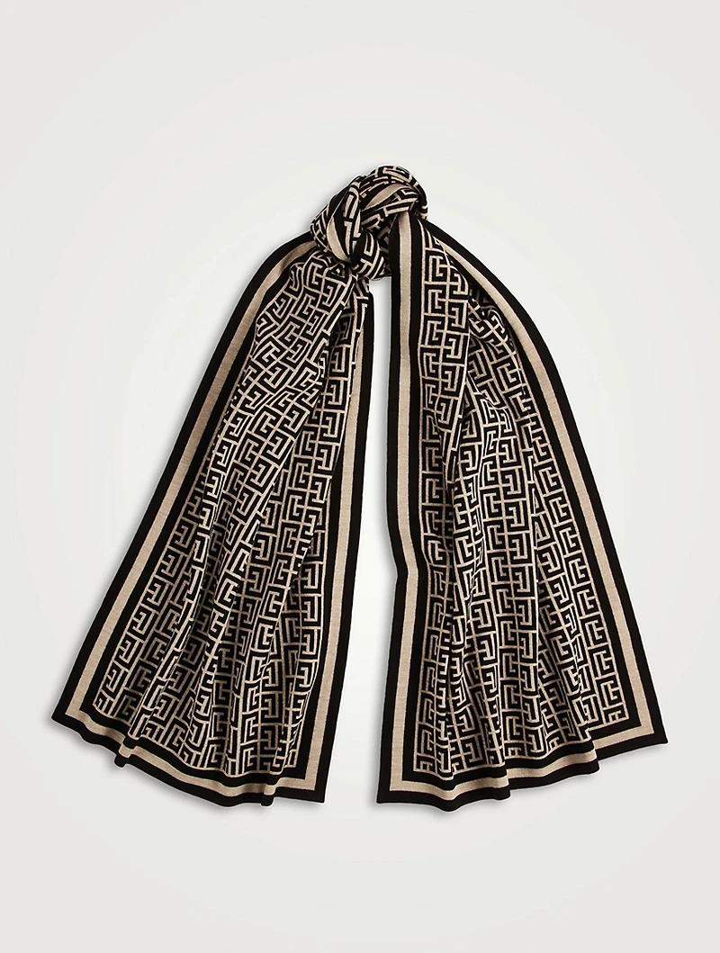 Wool Monogram Scarf