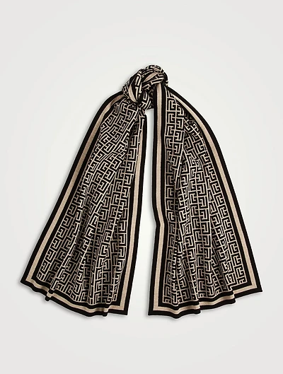 Wool Monogram Scarf