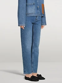 Anagram Pocket Tapered Jeans