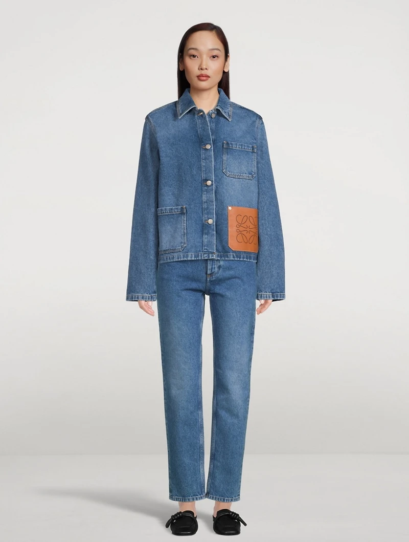 Anagram Pocket Tapered Jeans