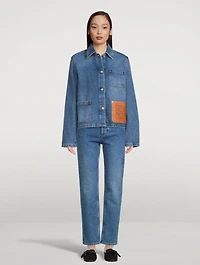 Anagram Pocket Tapered Jeans