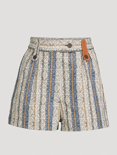 Cotton Anagram Jacquard Shorts