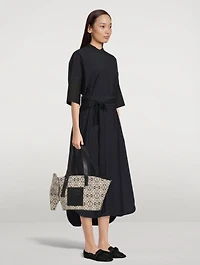 Cotton Belted Midi Shirt Dress