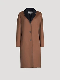 Wool And Cashmere Two-Tone Anagram Coat