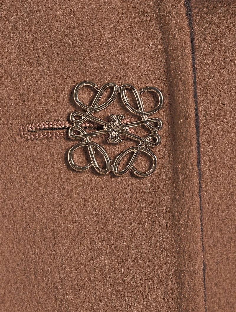 Wool And Cashmere Two-Tone Anagram Coat