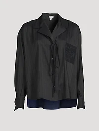 Linen And Silk Pajama Blouse