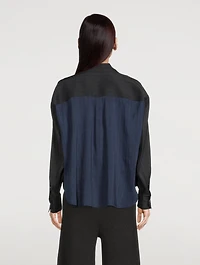 Linen And Silk Pajama Blouse