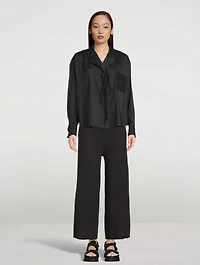 Linen And Silk Pajama Blouse