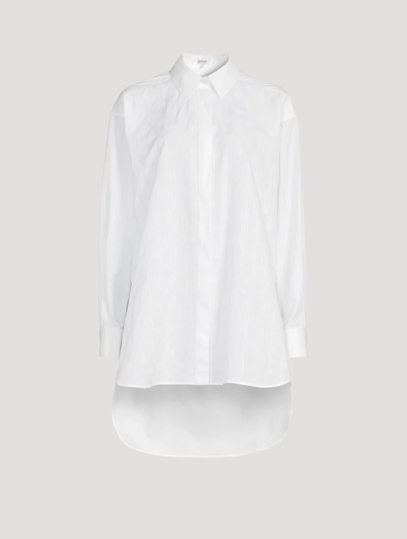 Cotton Anagram Oversized Shirt