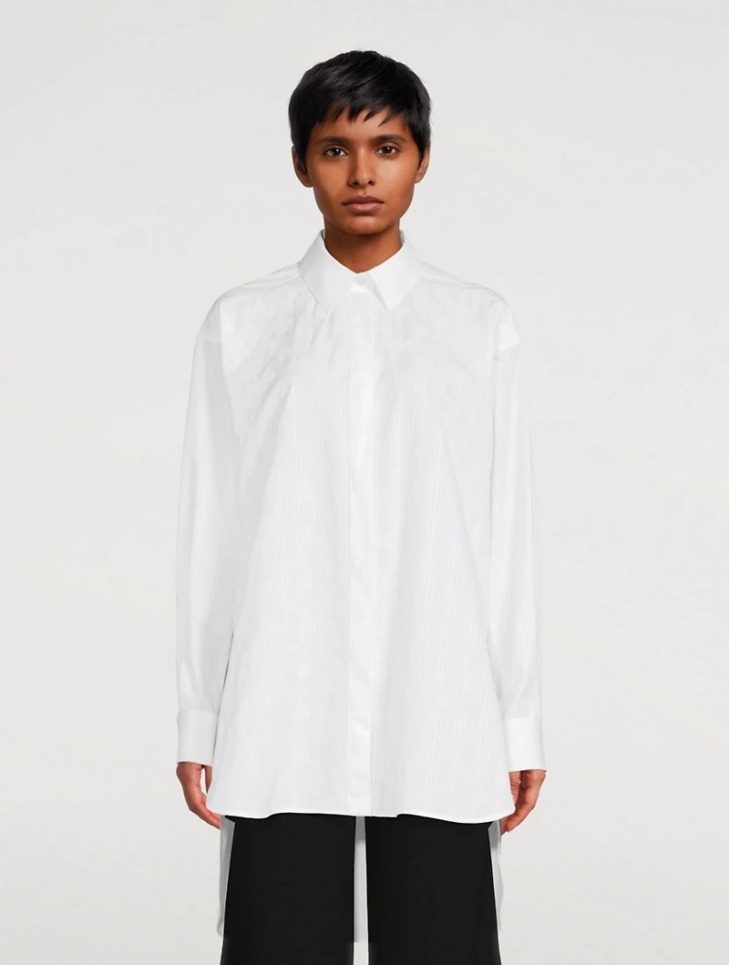 Cotton Anagram Oversized Shirt