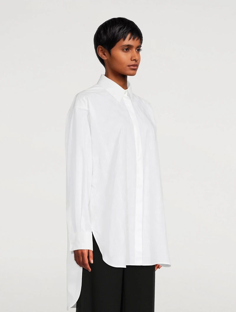Cotton Anagram Oversized Shirt