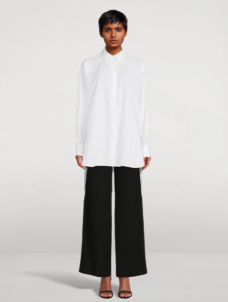 Cotton Anagram Oversized Shirt