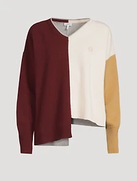 Wool Anagram Asymmetric Sweater