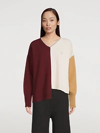 Wool Anagram Asymmetric Sweater