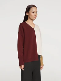 Wool Anagram Asymmetric Sweater