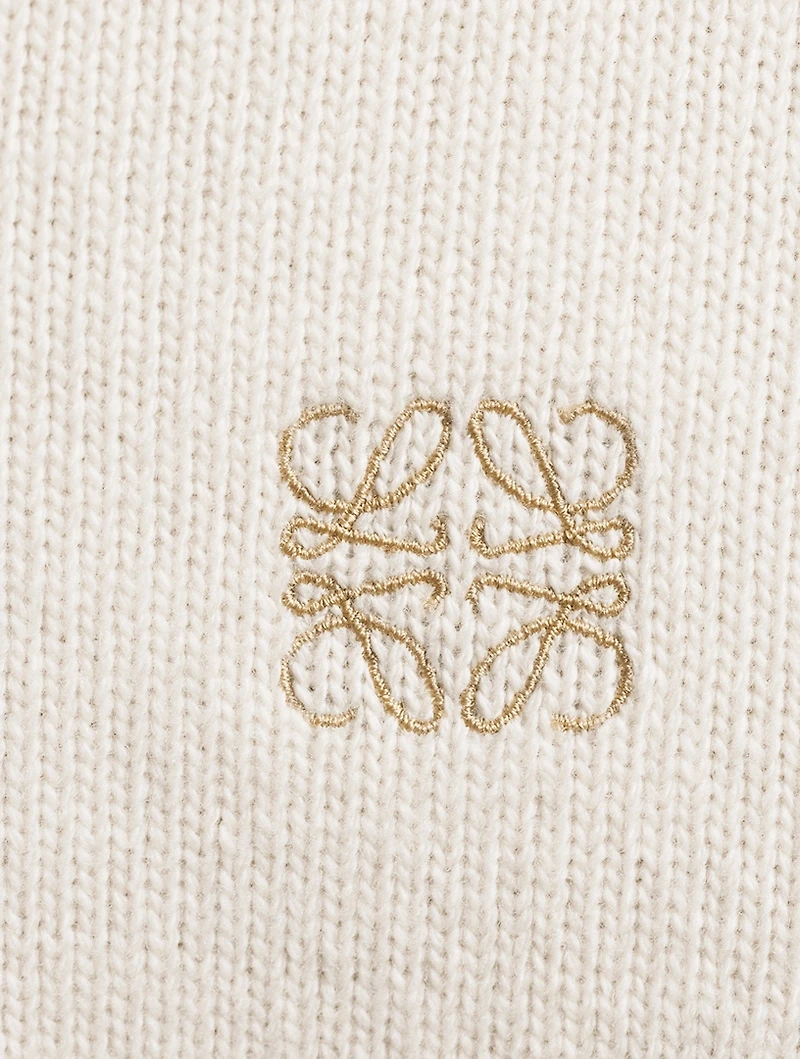 Wool Anagram Asymmetric Sweater