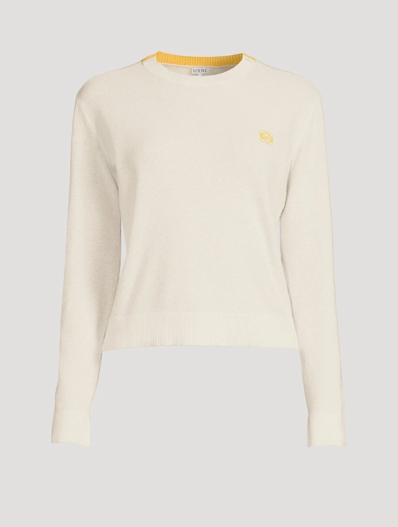Wool And Cotton Anagram Sweater